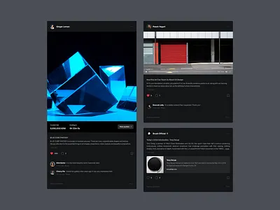 Cards Components contents nft social