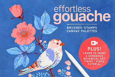 Gouache Brushes for Procreate 3d animation branding graphic design logo motion graphics poster ui