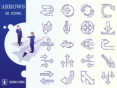 Bleu : Arrows And Navigation IconSet arrows back button direction flat icon line next right round set web