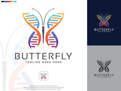 Butterfly DNA logo butterfly butterfly logo care clean colorful creative design dna dna logo health illustration logo medical professional vector