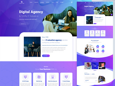 Creative Digital Agency Landing Page agency agency websit branding business landing page company landing page corporate creative design digital agency freebie graphic design landing page multipurpose landing page trending ui user experience user flow user interface design ux web design wireframe