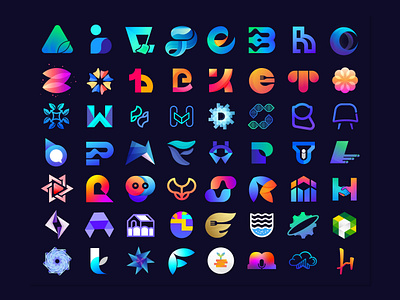 Modern Logo Collection - VOL 10 abstract app icon brand branding design gradient logo logo logo challenge logo collection logo design logo designer logo mark logo trends 2022 logofolio minimal modern modern logo startup symbol vector