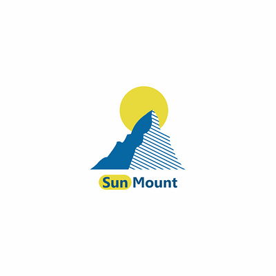 SUN-MOUNT branding design logo modern vector