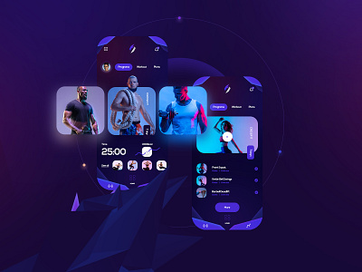Fitness Hyper App Ui/Ux Design Concept app branding creative design design inspiration fitness app graphic gym illustration logo mobile ui uiux ux vector workout