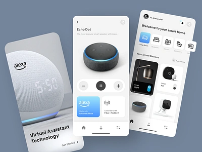 Alexa Smart Home Mobile App alexa amazon app ui intro mobile app mobile design remote control smart home speaker technology ui uidesign ux uxdesign