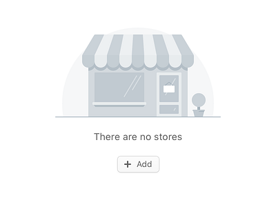 No Stores empty state flat illustration shop store storefront