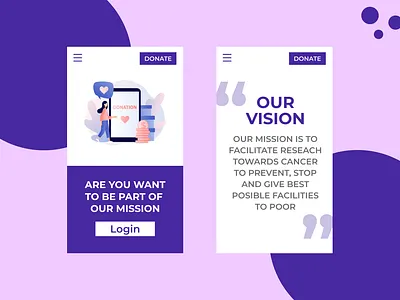 Charity App and Web Design app design figma graphic design prototype ui web design