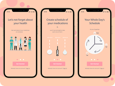 Medicine Reminder app (Startup Screen) adobexd branding colors design figma logo reminder screen startup ui ux vector