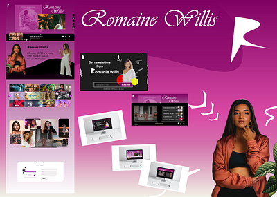 Official website of 'Romaine Willis' adobe xd animation branding graphic design illustration logo musician romaine willis ui user exp user experience young musician