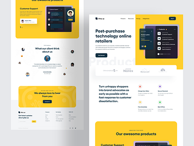 Ghip Up: Post-Purchase Technology business delivery delivery website landingpage popular design post purchase post purchase technology saas technology ui ux web design website