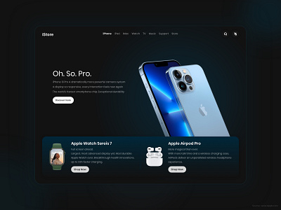 iStore an apple store concept adobe xd c airpod android app design apple apple store apple watch branding design e commerce figma graphic design iphone online shopping online store shopping smartphone ui web designing website