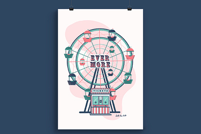 Taylor Swift Coney Island arcade band band merch band merchandise bandmerch branding coney island design dreamy evermore fair ground fairground folklore illustration logo taylor swift wonder wonderland