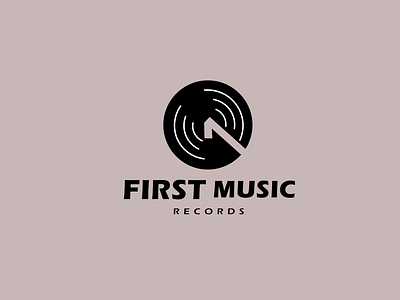 Record label logo - First music 1 logo black logo branding creative dailylogochallenge design first music logo graphic design illustration logo logo design minimal logo modern logo music logo record label record label logo retro logo simple ui vector