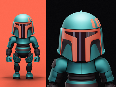 robolorian? 3d 3d design blender blender3d character characterdesign mandalorian mekaverse robot