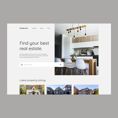 Website Design Homelike apartment flat realestate webdesign website websitedesign