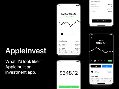 AppleInvest apple appleinvest finance fintech investment investment app mobile app money product design stocks trading trading app