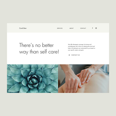 Website Design CareTaker caretaker massage physio selfcare web webdesign website websitedesign