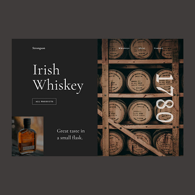 Website Design Strongson Whiskey alcohol irish irishwhiskey web webdesign website websitedesign whiskey