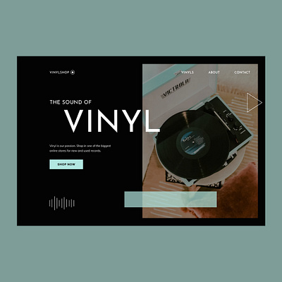 Website Design Vinylshop music shop sound vinyl webdesign website websitedesign