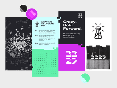 3327 - Visual Identity Design 3327 blockchain branding experiment identity incubator logo tech web3