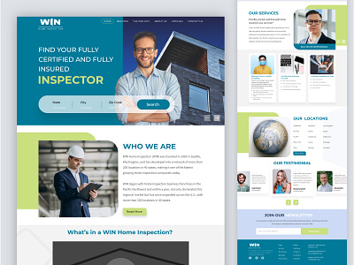 Home Inspection Website (Redesign) artwork graphic design ui ux website design