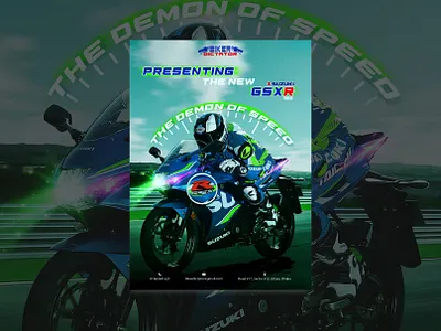Promotional Banner ADS Suzuki GSXR 150 adobe photoshop ads banner cycle flyer graphic design logo poster social media
