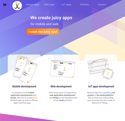 Juicymo - Prototype Web Design animation branding design graphic design hover stste illustration logo masking ui ux xd