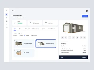 Garage Customization - Web Dashboard dashboard dashboard design ui uiux web app web ui website dashboard