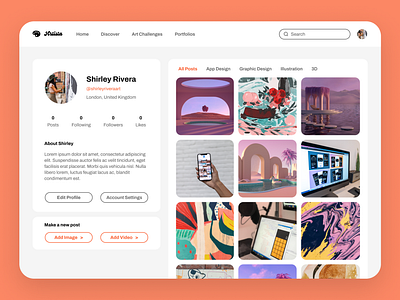 User Profile Design app design app profile art concept design interface design profile ui ui design ui mockup uiux user user experience user interface user profile ux web web design web interface web ui