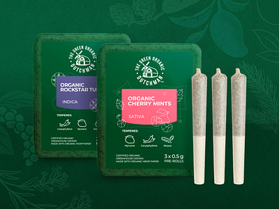 Cannabis Pre-Roll Packaging graphic design organic package design roll weed