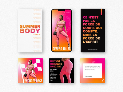 Fitness Social Media Design body fitness french graphic design gym social media design