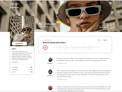 User Profile uiux design visual design