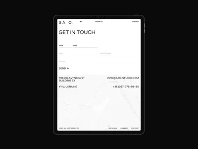 SAO. — Website Design branding clean grid logo minimal ui uiux ux web