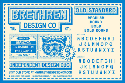 Old Standard Font Family badge branding font identity illustration otf typography vector