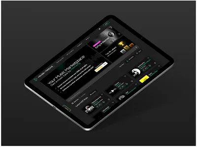 Music Marketplace UI dark dark theme ghost producing market music music landingpage music market music marketplace music tracks tracks tracks for sale ui web design website website design
