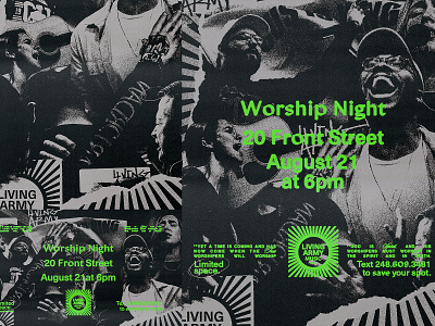 Worship Night christian church design collage concert event music poster punk social media texture worship