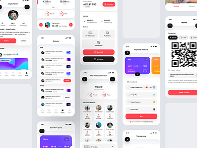 Voting Application 💎 app application btc chat crypto design instagram mobile money profile qrcode scan social ui vote voting wallet
