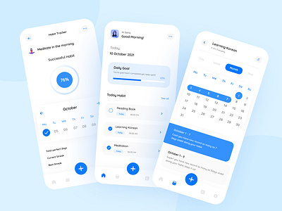 Exploration - Habit Tracking App app design goal habit habit app habit tracking app mobile app mobile app design mobile ui routine ui uidesign