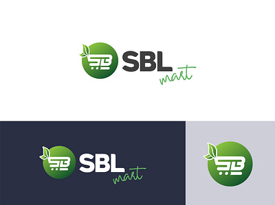 Logo design for SBL Mart bl branding e commerce green leaf logo logo mart online shop sb sbl store super shop