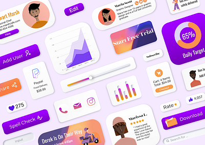 Purple Button Designs | UI Design ui web design