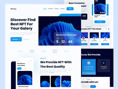 NFT Max - NFT Landing Page cryptocurrency etherium gallery header nft nft coin nft crypto nft crypto landing page nft lanfing page nft market nft marketplace nft marketplace landing page nft marketplace web nft web platform testimonial ui web design website design