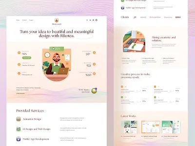 Freelancer Profile Web 🤓 avatar branding chart dashboard designer desktop freelancer green icon illustration logo mobile orange orely profesional profile responsive ui ux website