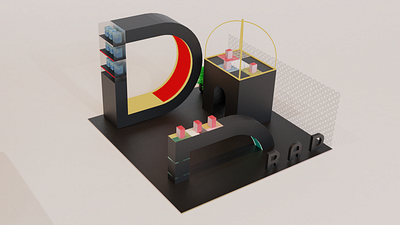 Perfume Brand Booth #3D 3d architecture booth branding design france