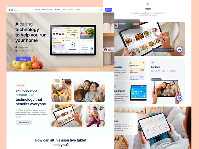 Website Design : landing page : Home page ai assistant dissability home homepage ipad landing landing page tablet ui ux web website