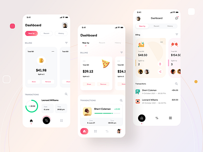 Payment split rejected drafts part 1 3d app application bill branding dashboard design history illustration ios android logo mobile neel payment prakhar sharma transactions transfer ui web