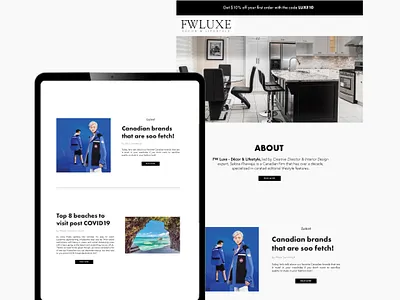 FW Luxe: Decor & Lifestyle Email Design brand branding design eblast email email campaign email design email marketing email template fashion graphic design interior design lifestyle marketing modern newsletter newsletter design web web design