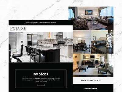FW Luxe: Decor & Lifestyle Email Design brand branding design eblast email email campaign email design email marketing email template fashion graphic design interior design lifestyle marketing modern newsletter newsletter design web web design