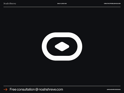 Daily Logo 020 horizontal logo logo minimal outline oval