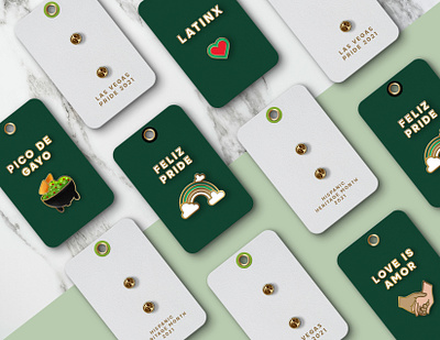 Pins aesthetic branding design guac guacamole heritage hispanic illustration las vegas latina latino love is love monochromatic pico de gallo pin pins pride pride parade rainbow typography