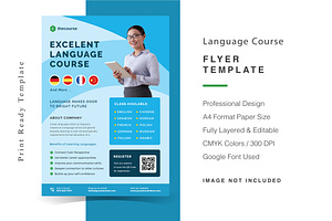 Language Course Flyer Template by ianmikraz on Dribbble